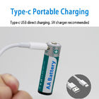 Type-c charge rapide rechargeable des batteries 1.5V USB du Li-ion aa en 2 heures de 4Pcs 4AAA